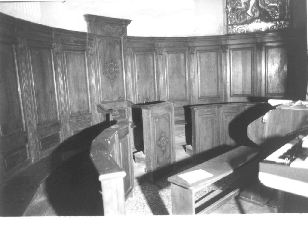 stalli del coro, opera isolata - bottega ligure (seconda metà sec. XIX)