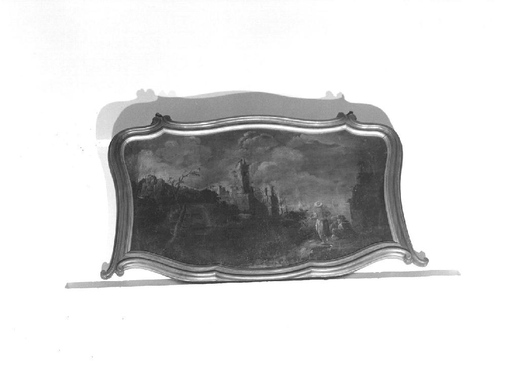 paesaggio lacustre (dipinto, opera isolata) - ambito ligure (sec. XVIII)