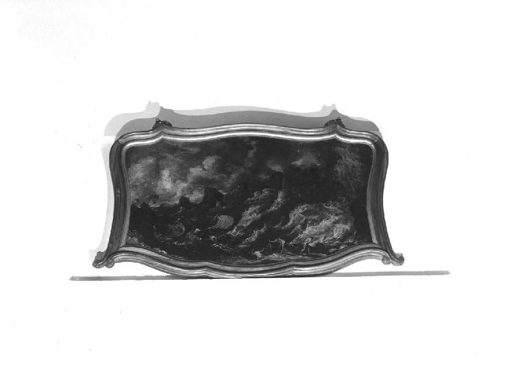tempesta sul mare (dipinto, opera isolata) - ambito genovese (sec. XVIII)