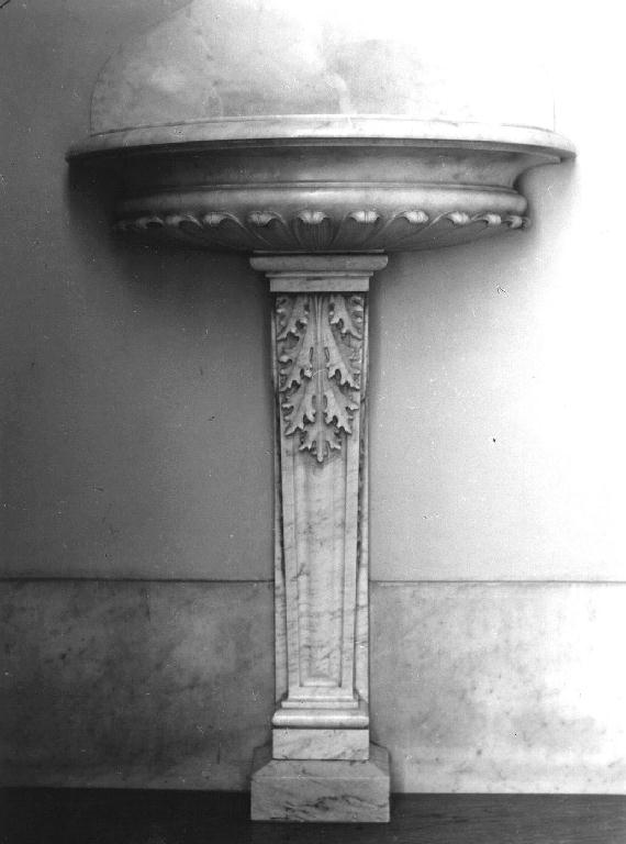 acquasantiera - a fusto, opera isolata - bottega ligure (ultimo quarto sec. XIX)