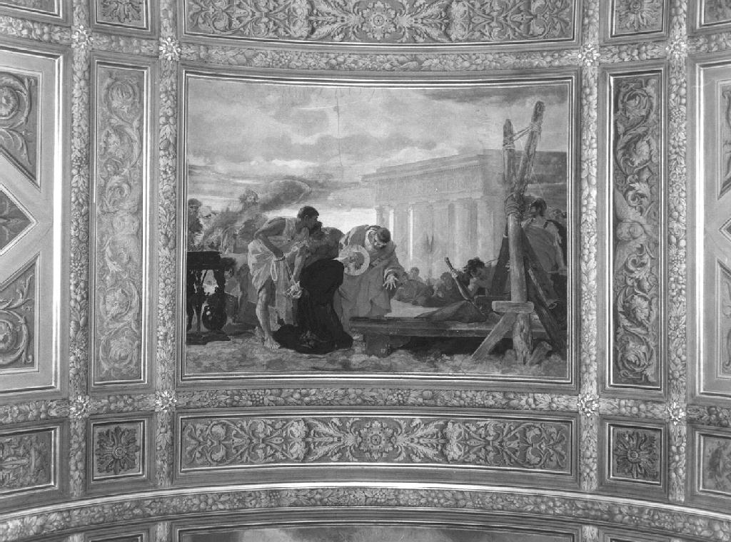 Sant'Andrea condotto al martirio (dipinto, elemento d'insieme) di Barabino Nicolò (ultimo quarto sec. XIX)