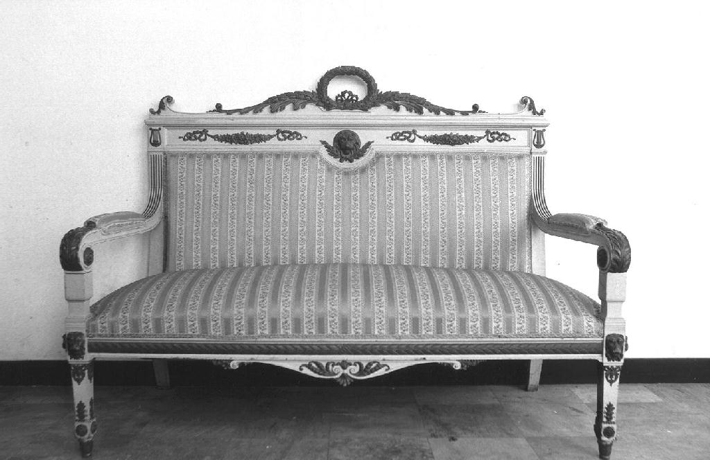 divano, elemento d'insieme - PRODUZIONE LIGURE (primo quarto sec. XIX)