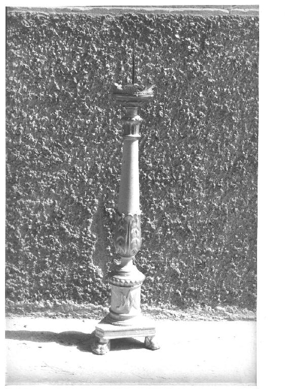 candeliere d'altare, serie - bottega ligure (ultimo quarto sec. XIX)