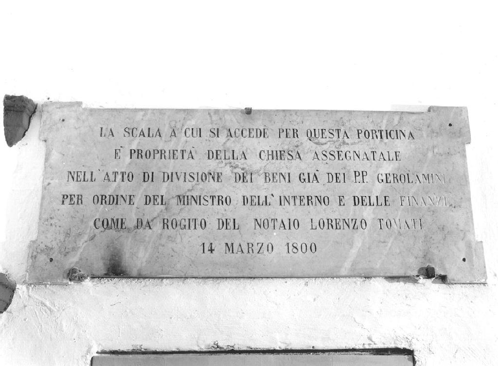 lapide, opera isolata - bottega ligure (sec. XIX)