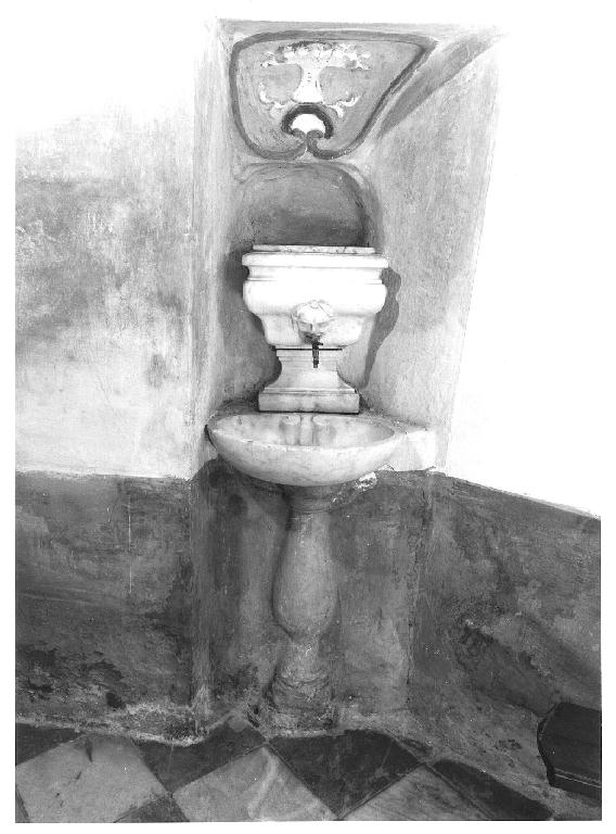 lavabo da sacrestia, frammento - bottega ligure (sec. XVII)