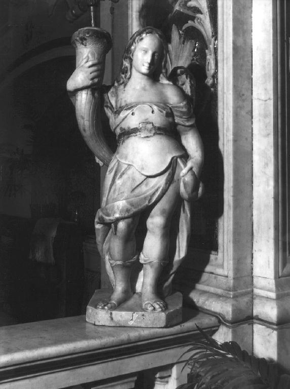 angelo reggitorcia (statua, opera isolata) - bottega ligure (fine/inizio secc. XVI/ XVII)
