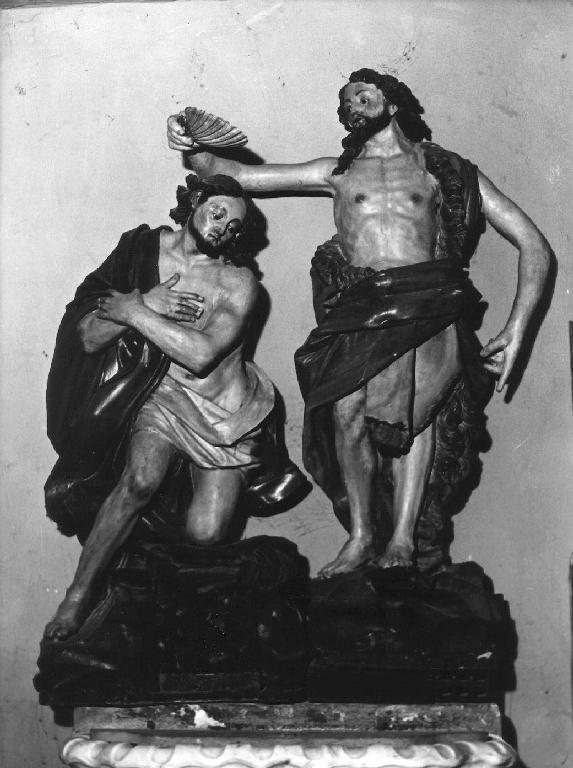 battesimo di Cristo (gruppo scultoreo, opera isolata) di Maragliano Anton Maria (scuola) (sec. XVIII)