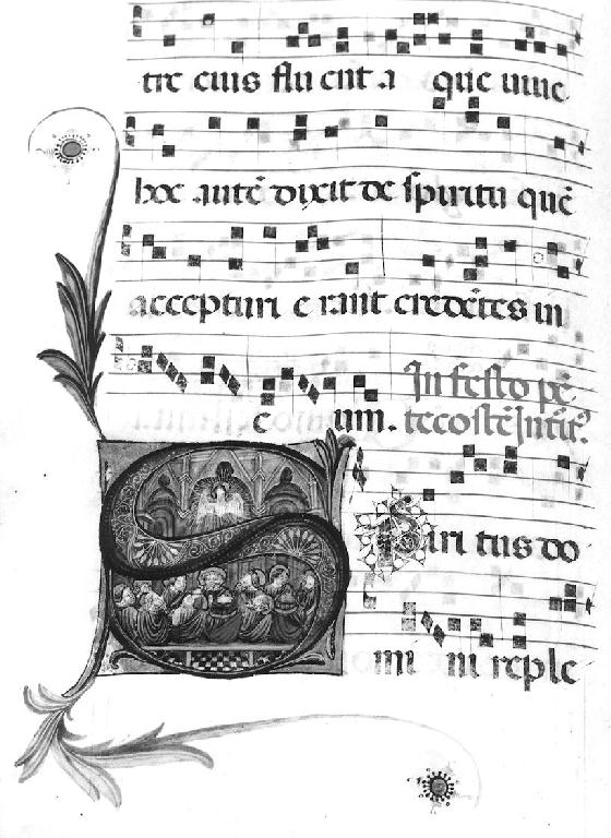 Pentecoste (miniatura, opera isolata) - ambito italiano (sec. XV)