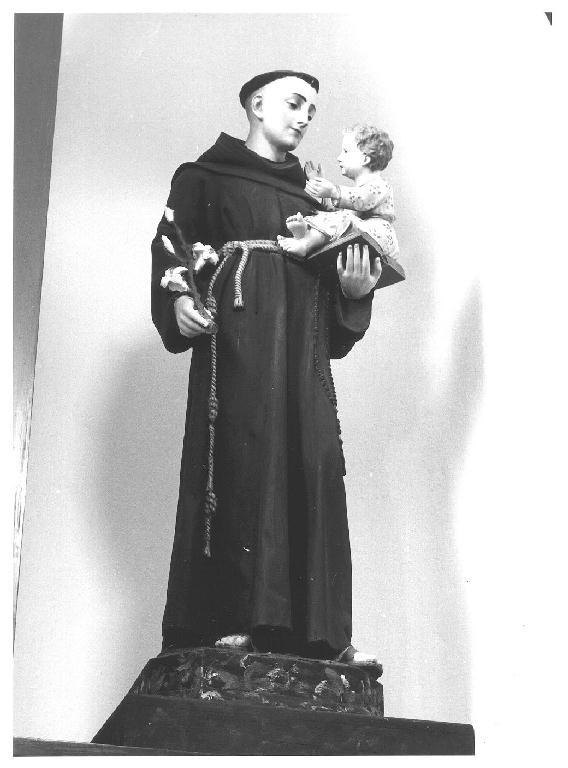 Sant'Antonio da Padova con il bambino (statua, opera isolata) - produzione lombarda (sec. XX)