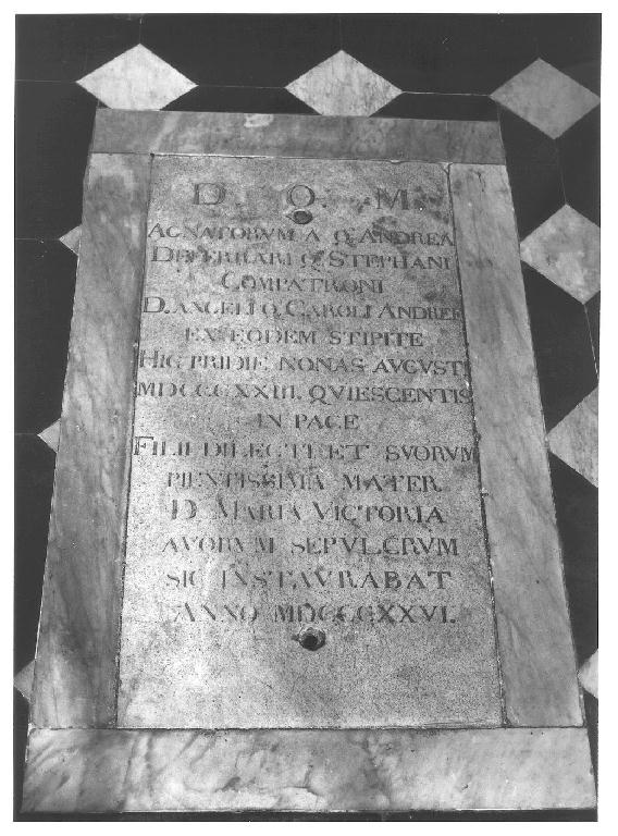 lapide tombale, opera isolata - PRODUZIONE LIGURE (sec. XIX)