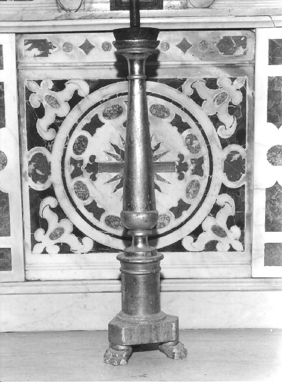 candeliere d'altare, serie - bottega ligure (sec. XIX)