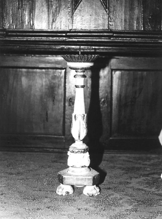 candeliere, serie - bottega ligure (seconda metà sec. XIX)