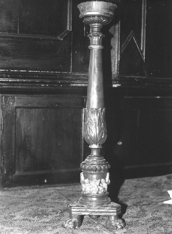 candeliere, serie - bottega ligure (seconda metà sec. XIX)