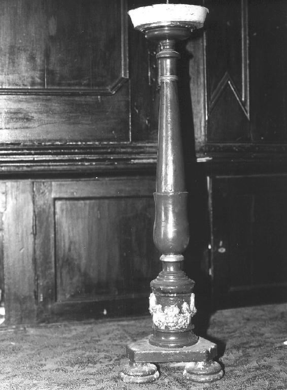 candeliere, serie - bottega ligure (seconda metà sec. XIX)