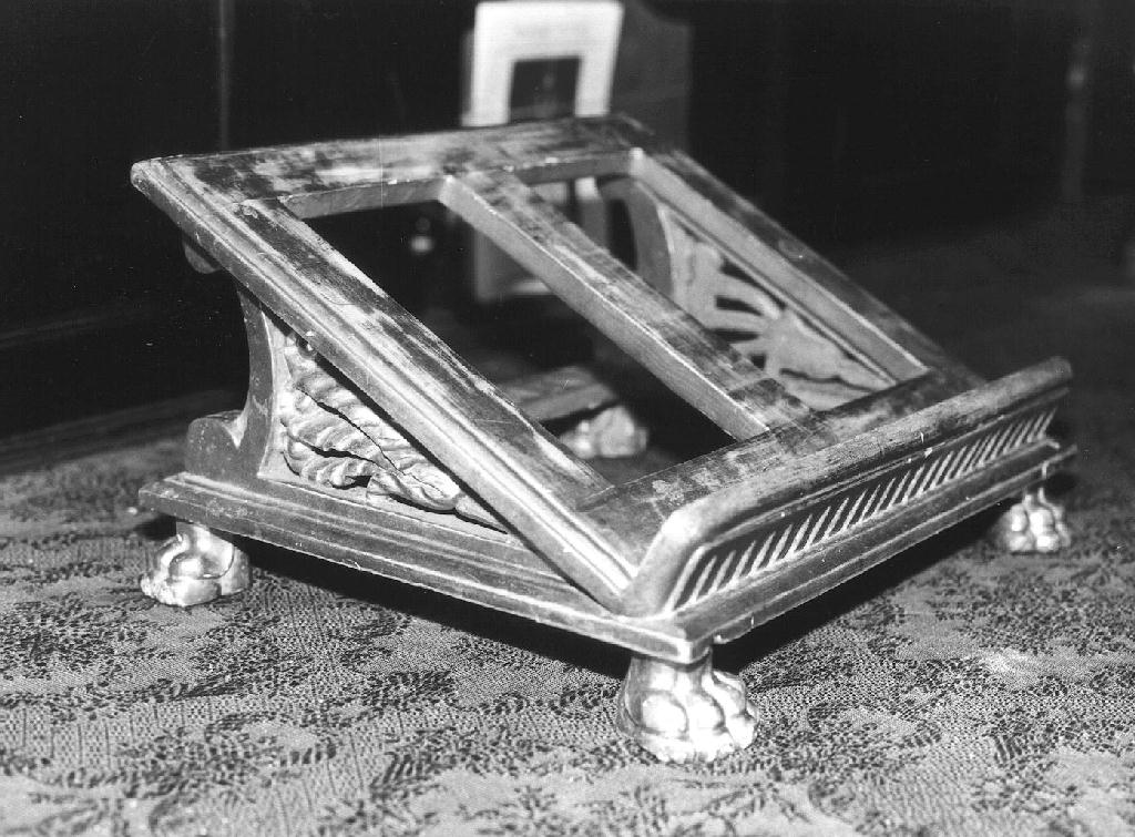 leggio d'altare, opera isolata - bottega ligure (seconda metà sec. XIX)