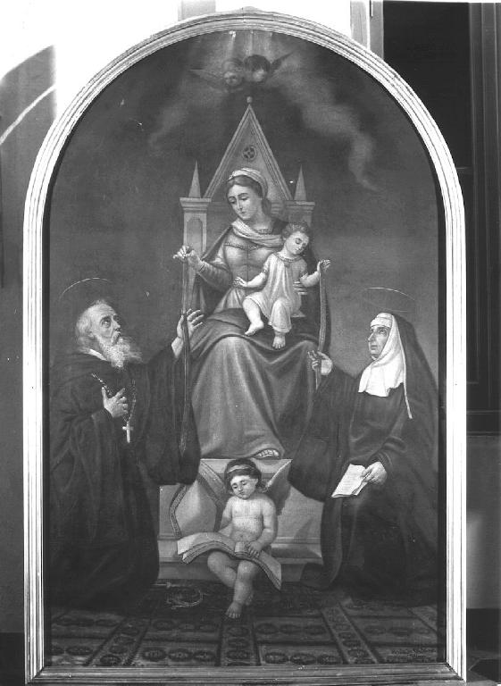 Madonna con Bambino e Santi (dipinto, opera isolata) di Multedo Oldoino (fine/inizio secc. XIX/ XX)