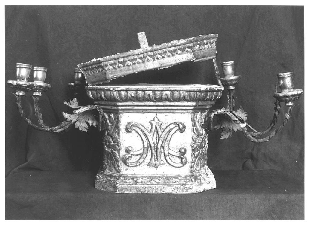 tronetto per esposizione eucaristica, frammento - PRODUZIONE LIGURE (fine/inizio secc. XVIII/ XIX)