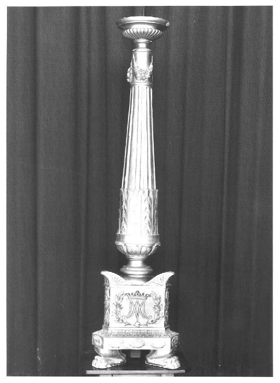 candeliere d'altare, serie - bottega ligure (inizio sec. XX)