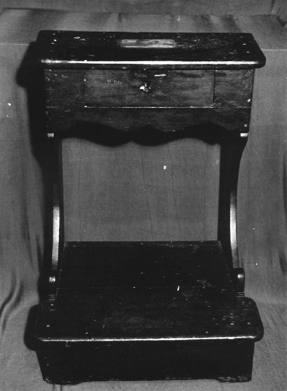 inginocchiatoio, opera isolata - bottega ligure (metà sec. XIX)