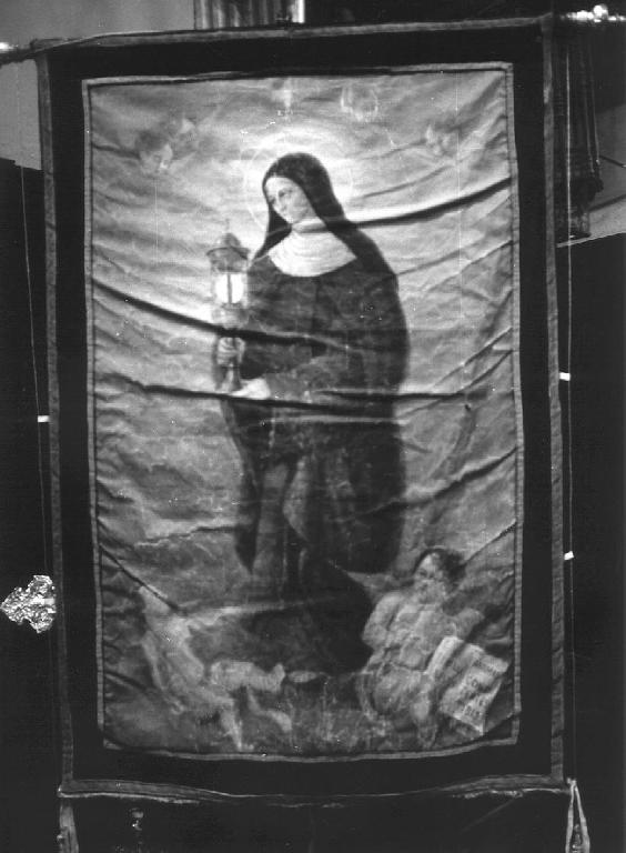 Santa Chiara/ assunzione della Madonna (stendardo processionale, opera isolata) di Morteo Ettore (sec. XX)