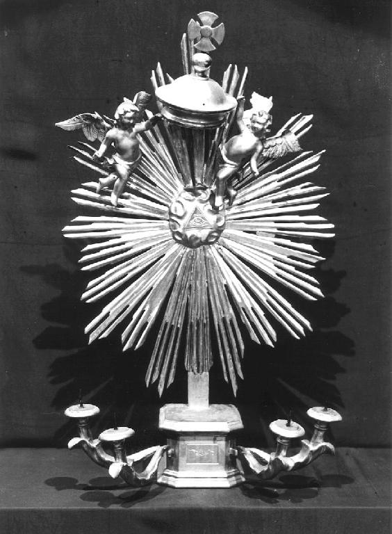 tronetto per esposizione eucaristica, opera isolata - bottega ligure (sec. XIX)