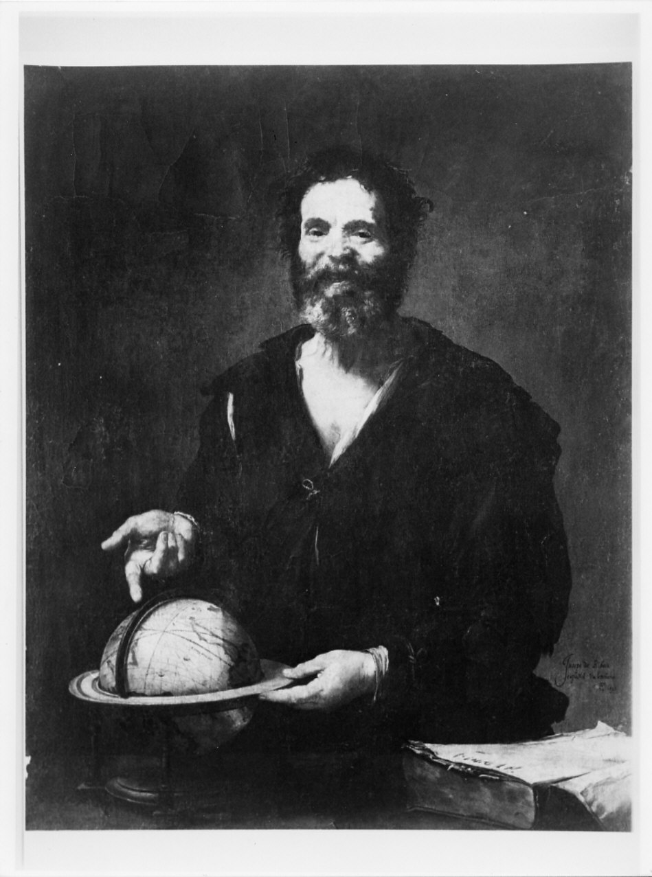 Democrito (dipinto, pendant) di De Ribera Jusepe detto Spagnoletto (sec. XVII)