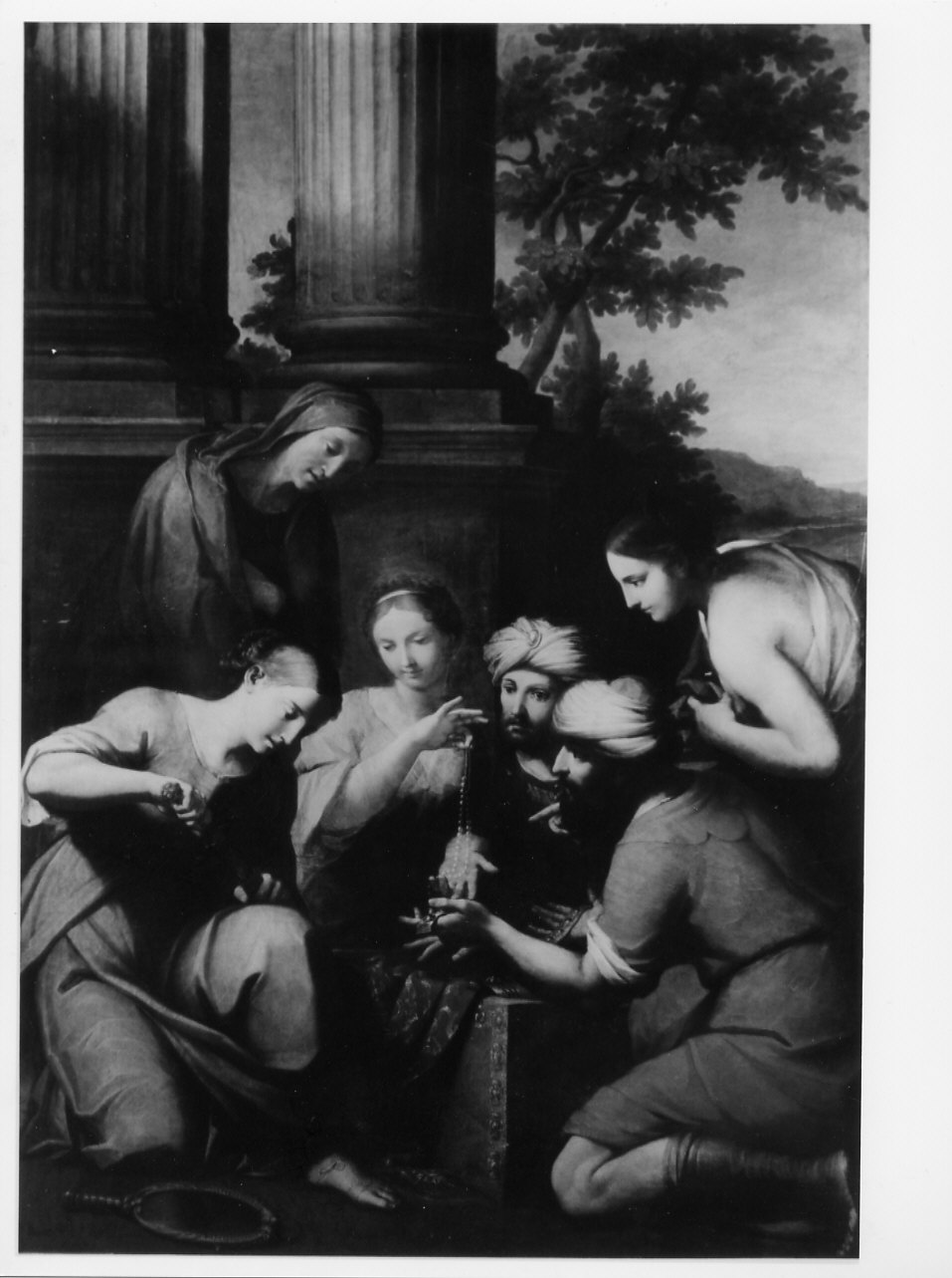 Ulisse scopre Achille (dipinto, opera isolata) di Cogorani Antonio (secondo quarto sec. XVIII)