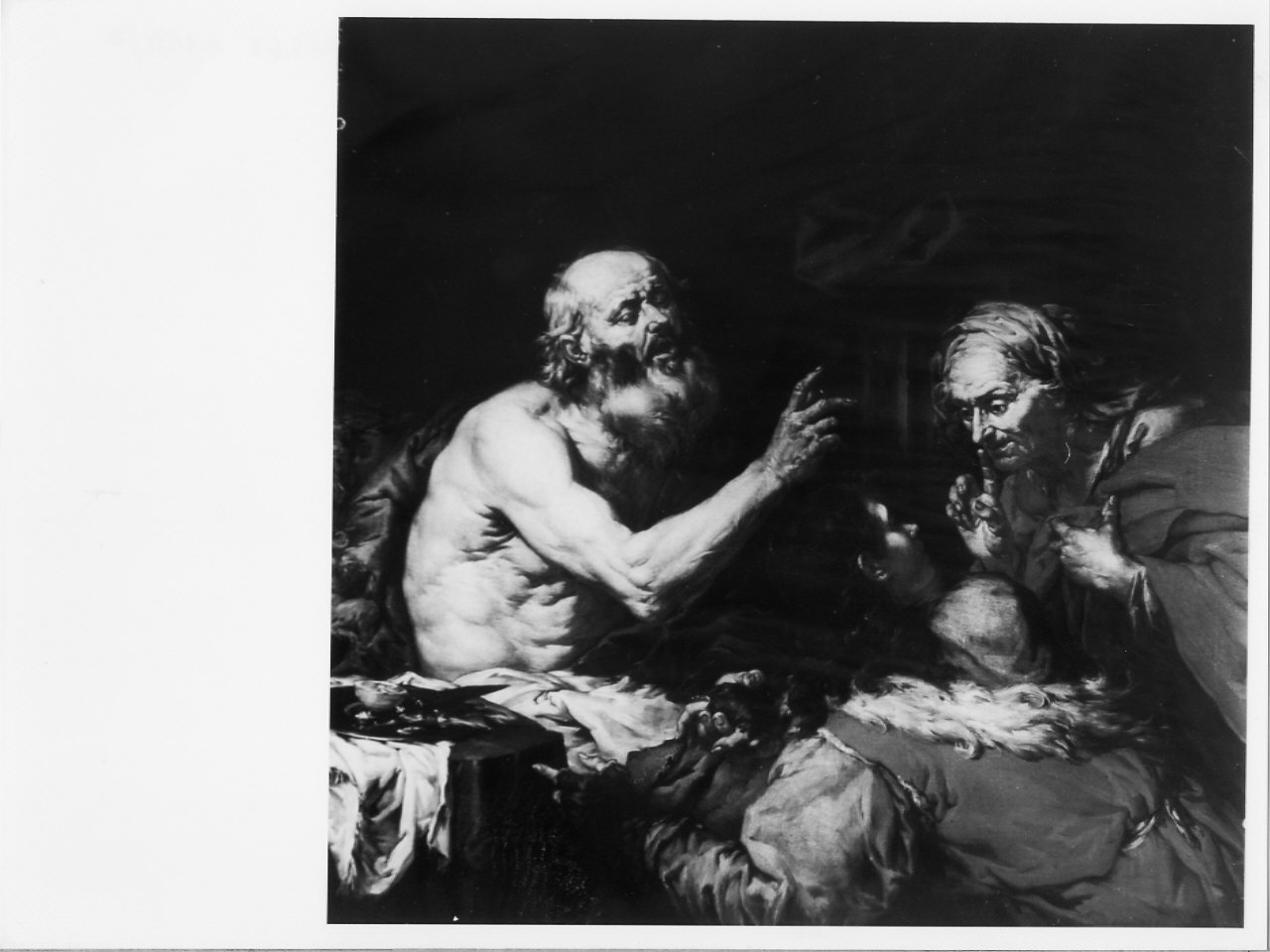 Benedizione di Giacobbe (dipinto, opera isolata) di Langetti Giovanni Battista (terzo quarto sec. XVII)