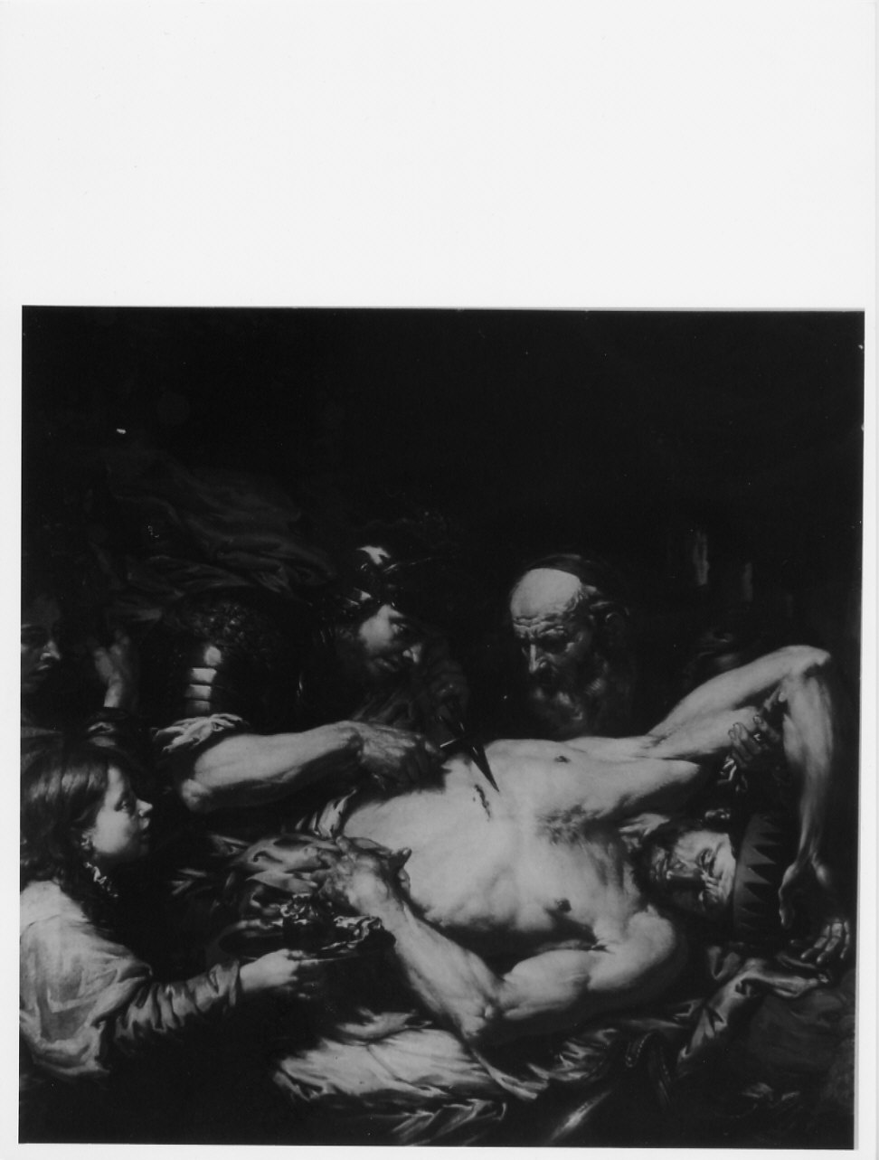 Morte di Abimelech (dipinto, opera isolata) di Langetti Giovanni Battista (sec. XVII)