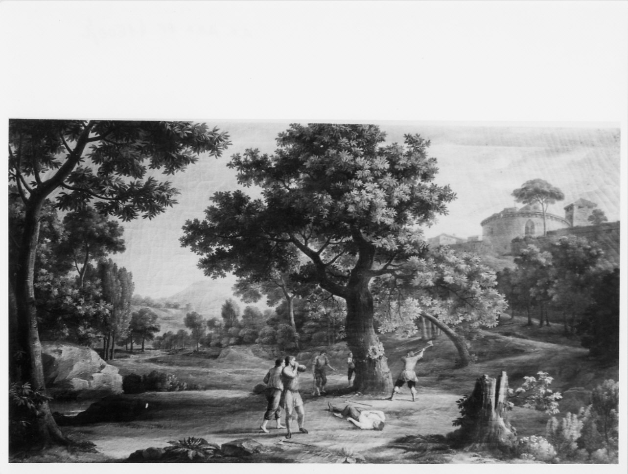 Euristone nella foresta (dipinto, opera isolata) di Bacigalupo Giuseppe detto Baccigalupo (ultimo quarto sec. XVIII)