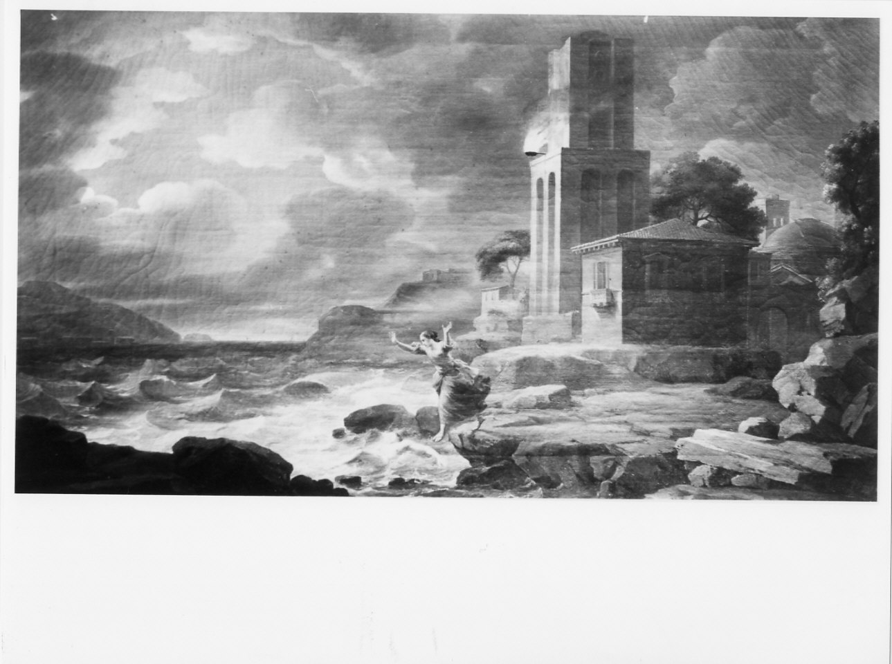 Ero e Leandro (dipinto, opera isolata) di Bacigalupo Giuseppe detto Baccigalupo (ultimo quarto sec. XVIII)