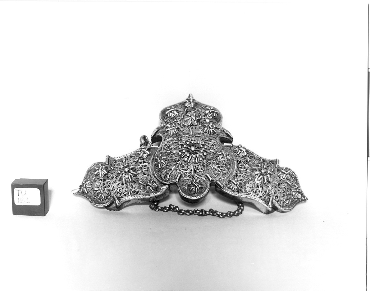 fibbia da cintura, opera isolata - bottega turca (sec. XIX)