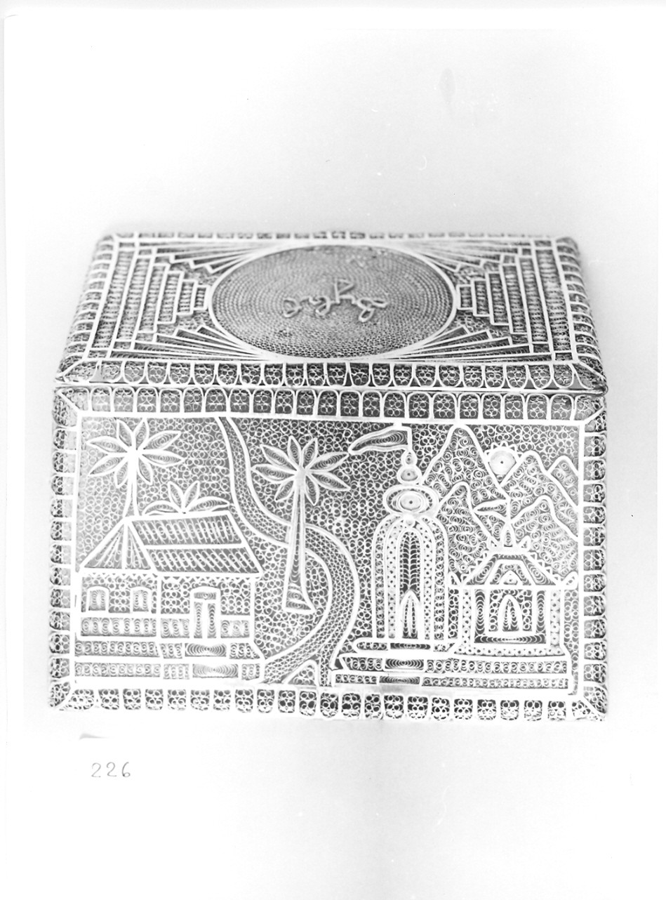 portasigarette, opera isolata - bottega genovese (fine/inizio secc. XIX/ XX)