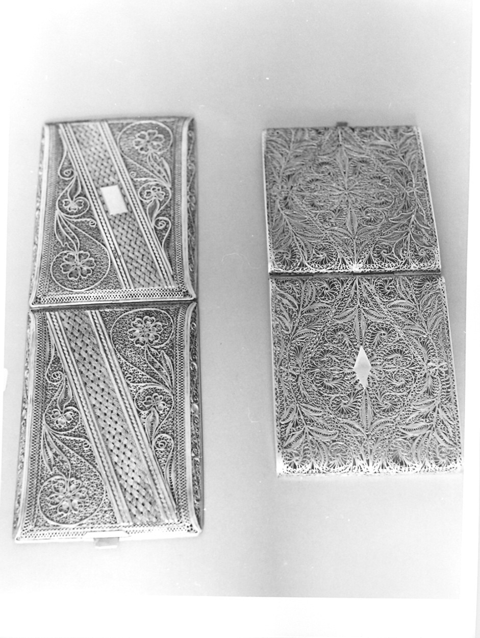 portasigarette, opera isolata - bottega italiana (inizio sec. XX)