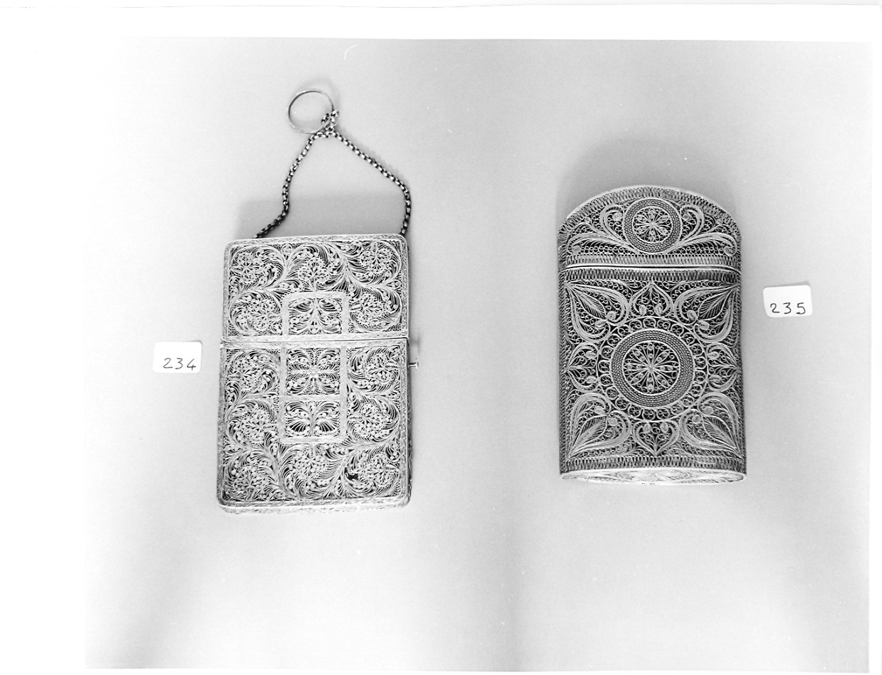 portabiglietti da visita, opera isolata - bottega torinese (sec. XIX)