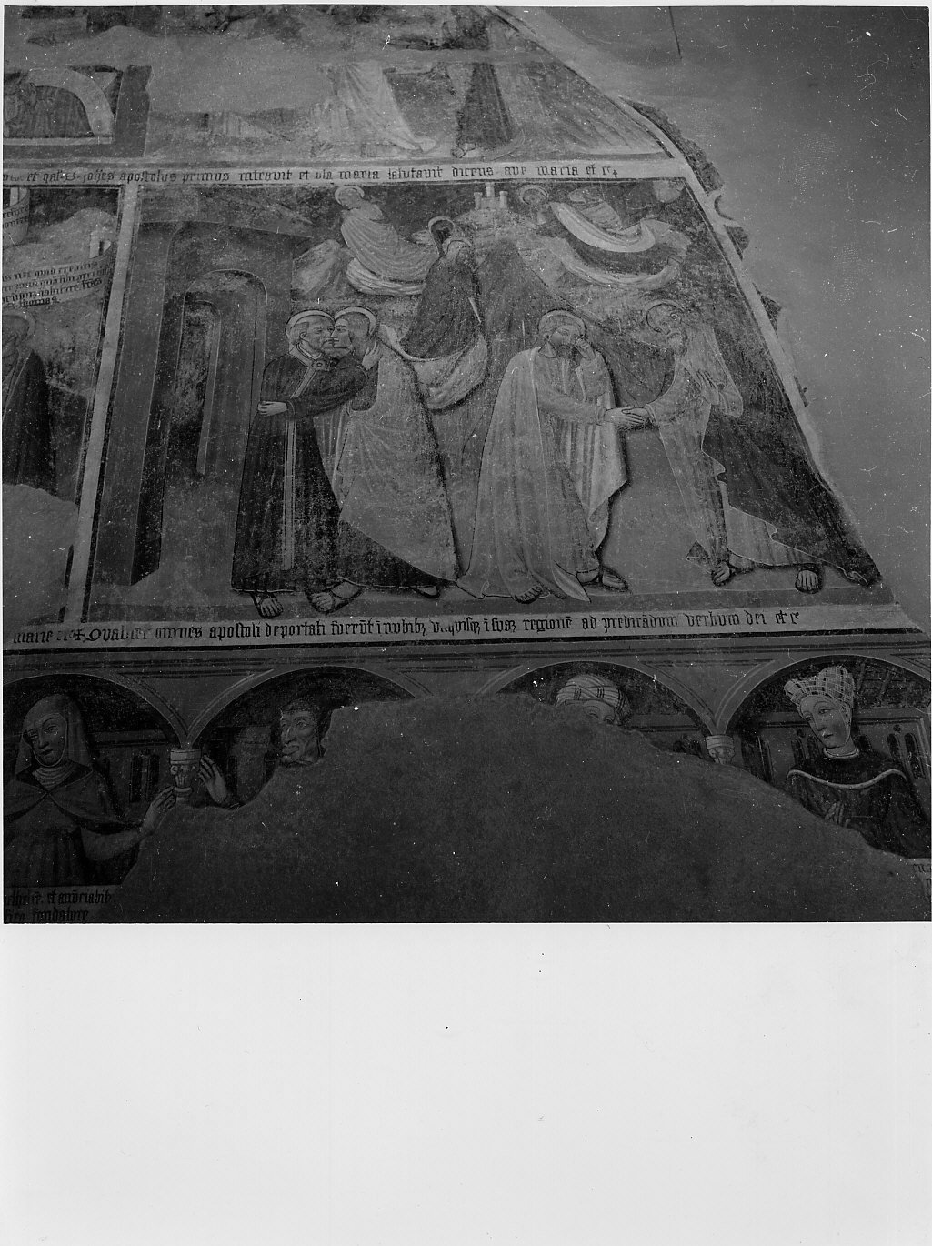 commiato degli apostoli dalla Madonna (dipinto, elemento d'insieme) di Biazaci Matteo, Biazaci Tommaso (sec. XV)