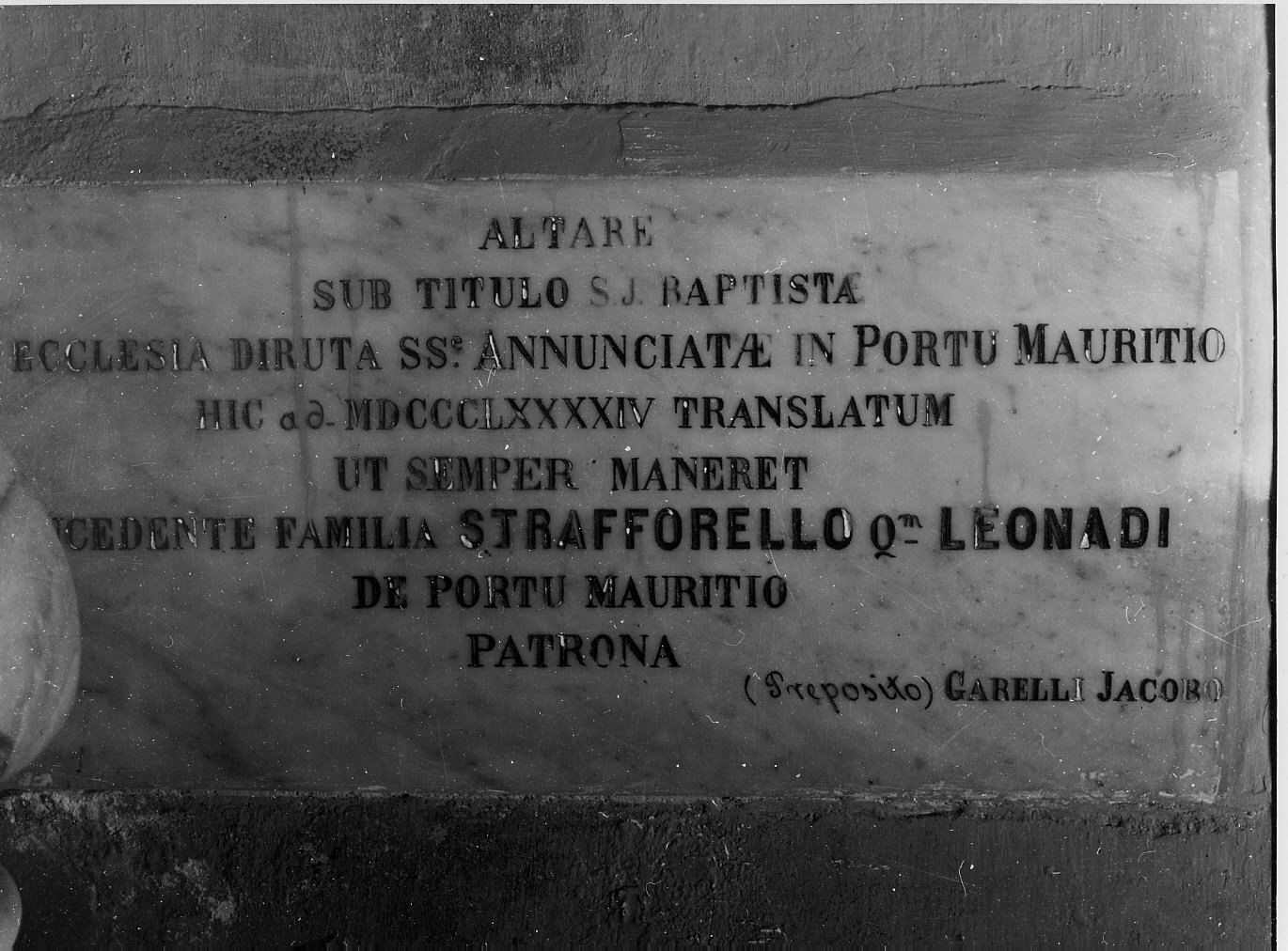 lapide, opera isolata - bottega ligure (sec. XIX)