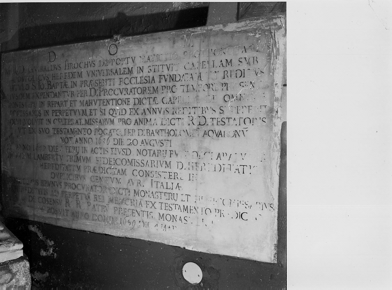 lapide, opera isolata - bottega ligure (sec. XVII)