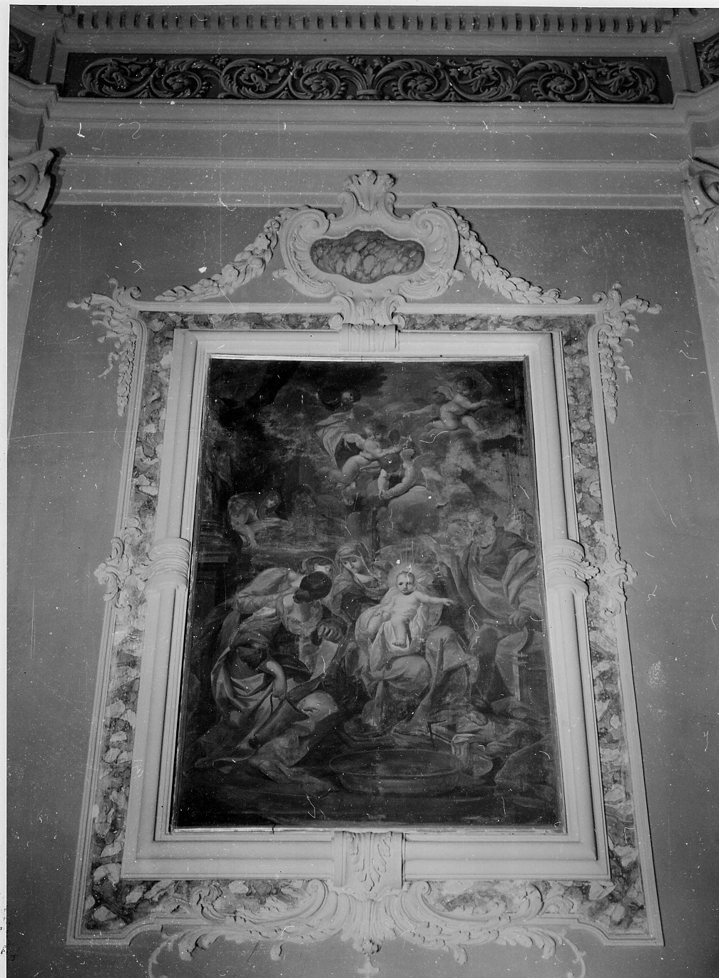 nascita di Maria Vergine (dipinto, pendant) - ambito ligure (metà sec. XVIII)