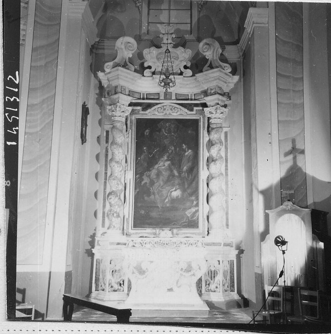 morte di San Giuseppe (dipinto, opera isolata) di Bertolotto Giovanni Lorenzo (fine/inizio secc. XVII/ XVIII)