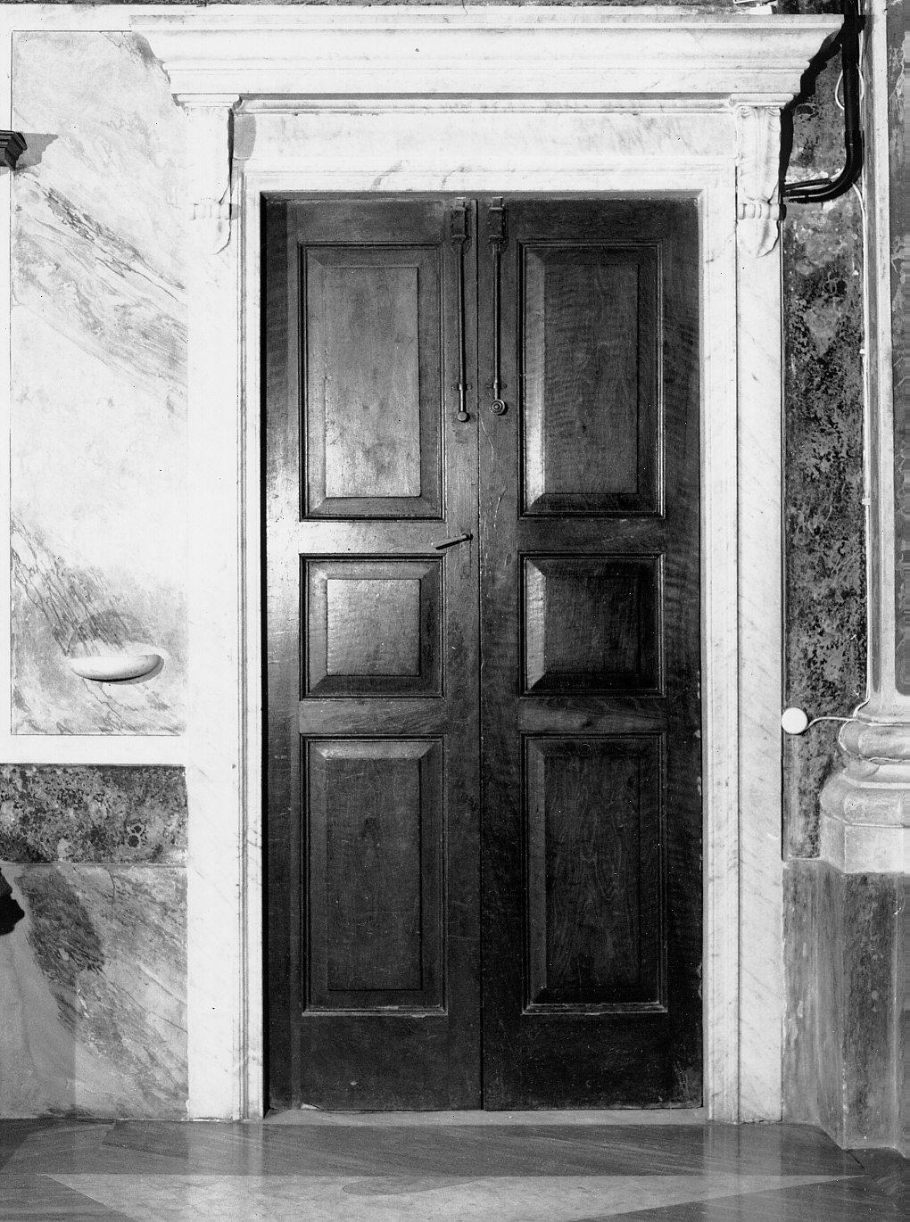 mostra di porta, coppia - bottega genovese (seconda metà sec. XIX)