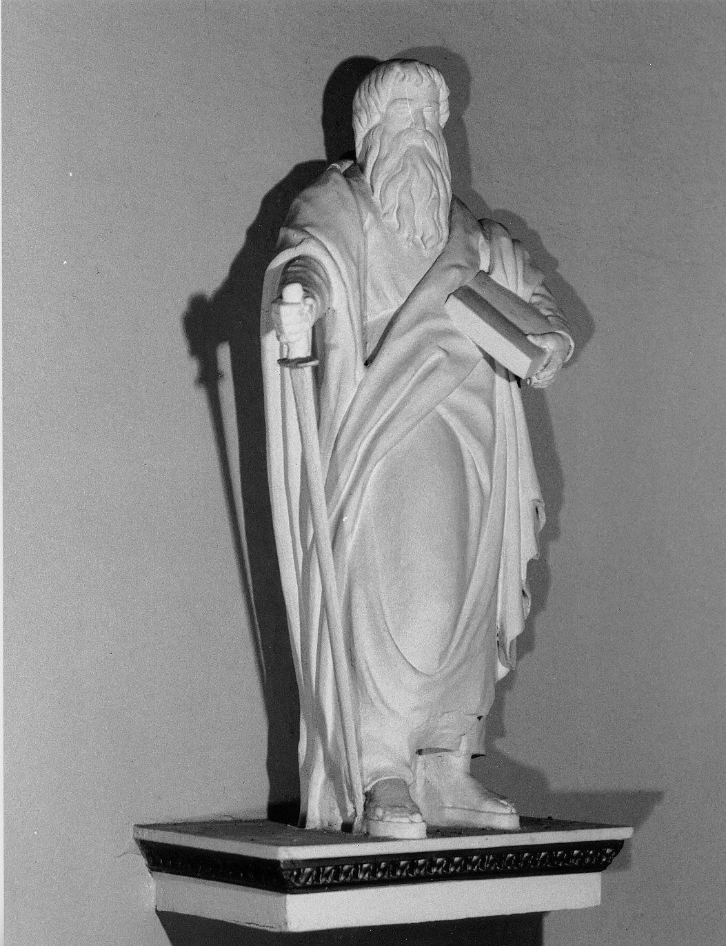 San Paolo Apostolo (scultura, opera isolata) - bottega liguro-lombarda (terzo quarto sec. XIX)