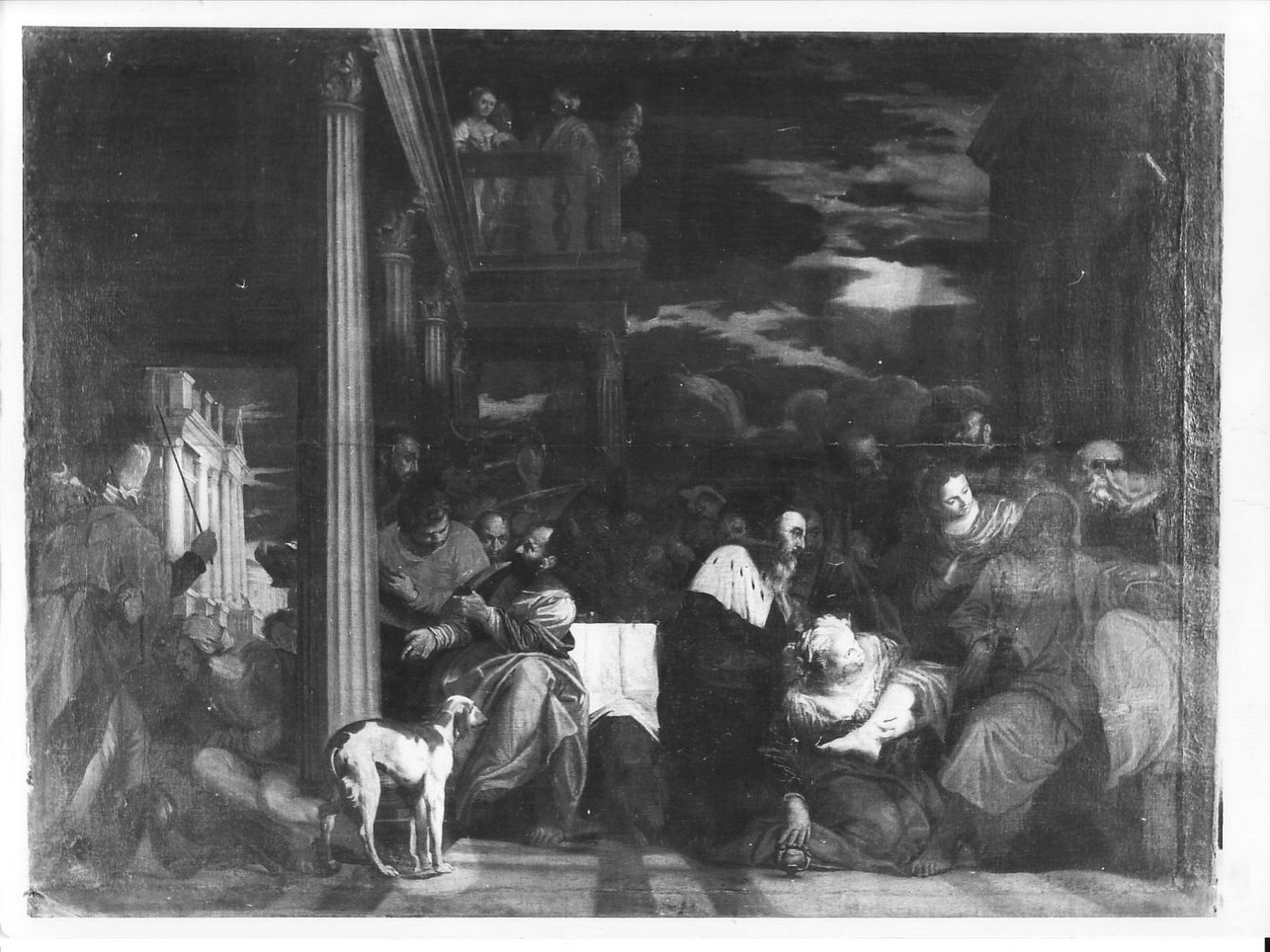 cena in casa del Fariseo (dipinto, opera isolata) - ambito italiano (sec. XVII)