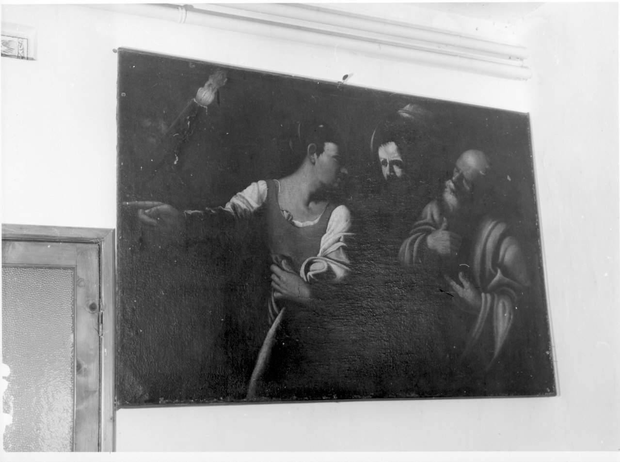 negazione di San Pietro (dipinto, opera isolata) - ambito italiano (sec. XVII)