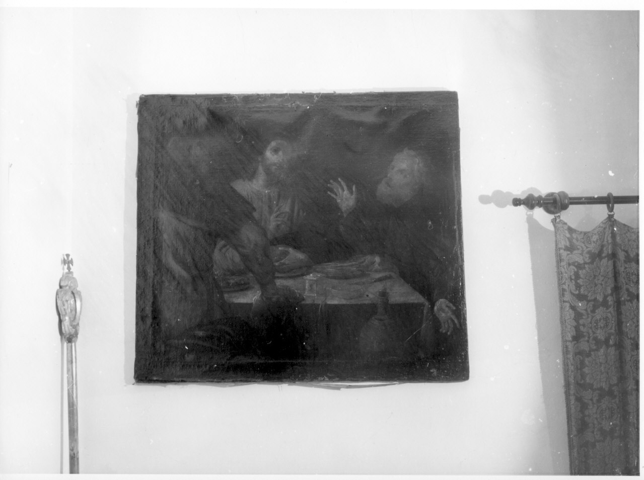 cena in Emmaus (dipinto, opera isolata) - ambito italiano (sec. XVII)