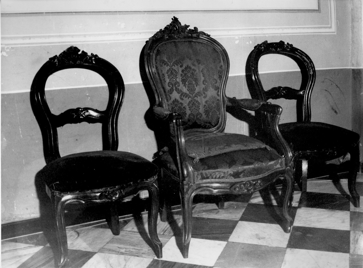 poltroncina, coppia - bottega italiana (sec. XVIII)