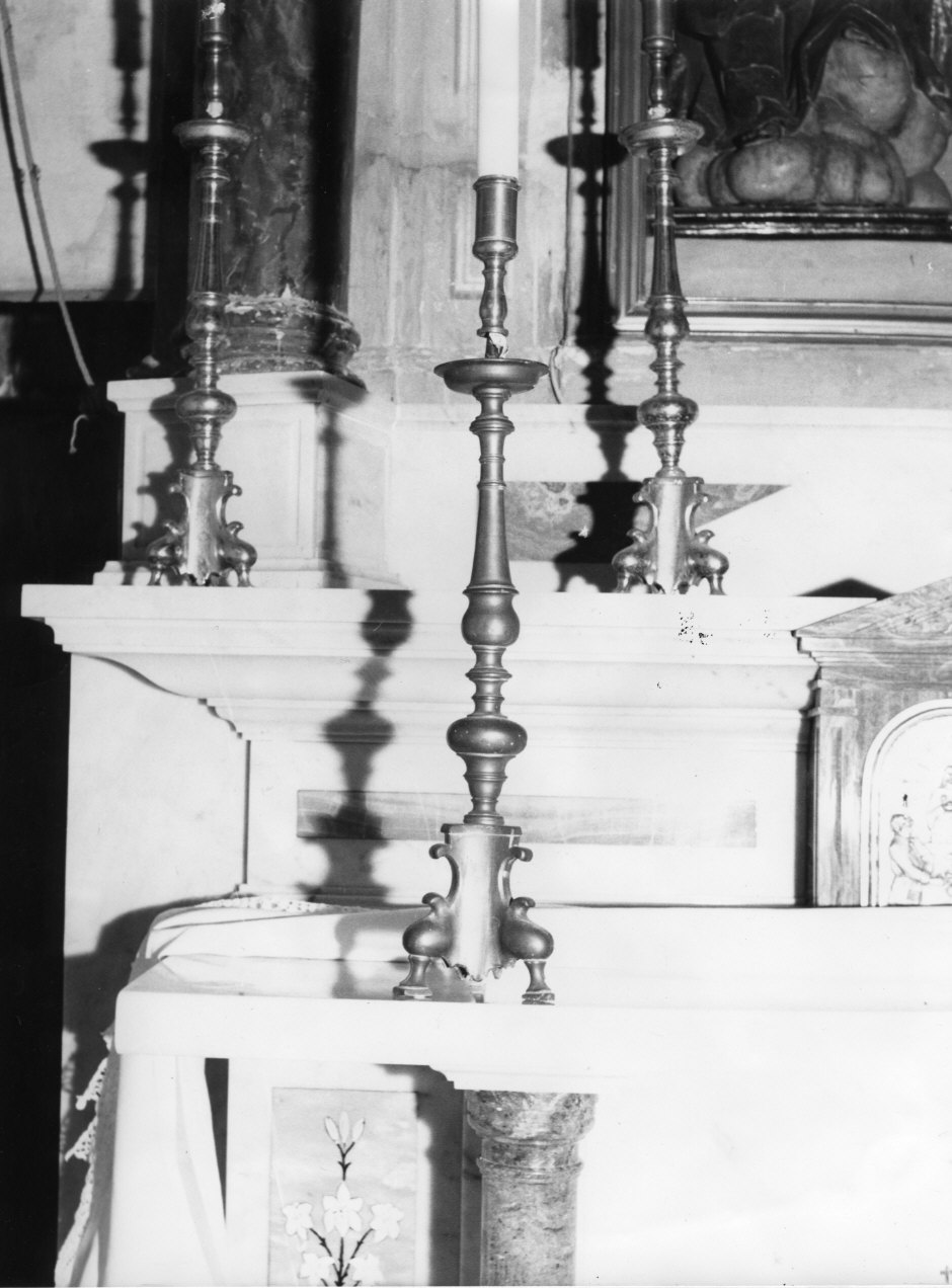 candelabro, serie - bottega italiana (primo quarto sec. XIX)