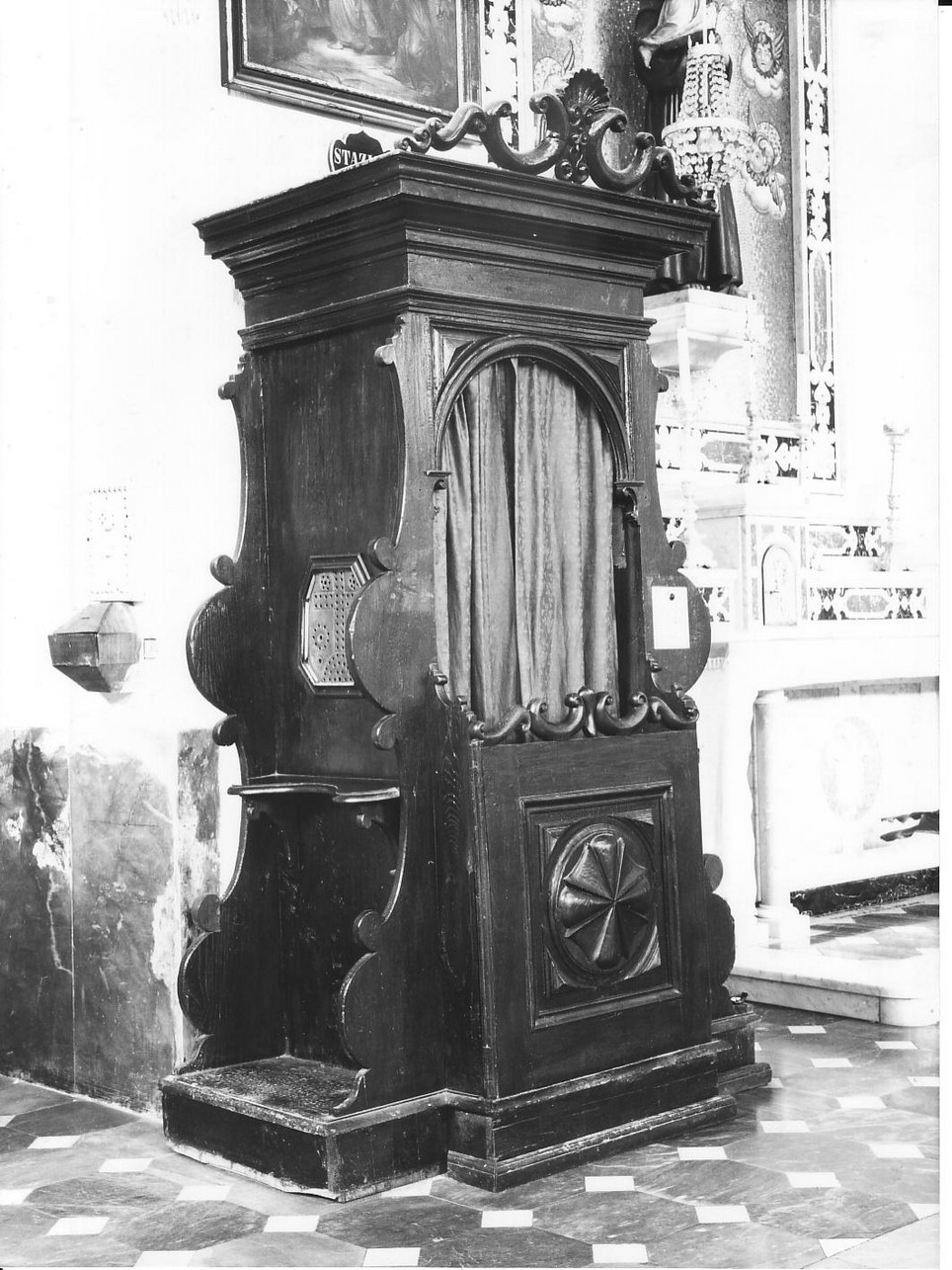 confessionale, coppia - bottega ligure (sec. XIX)