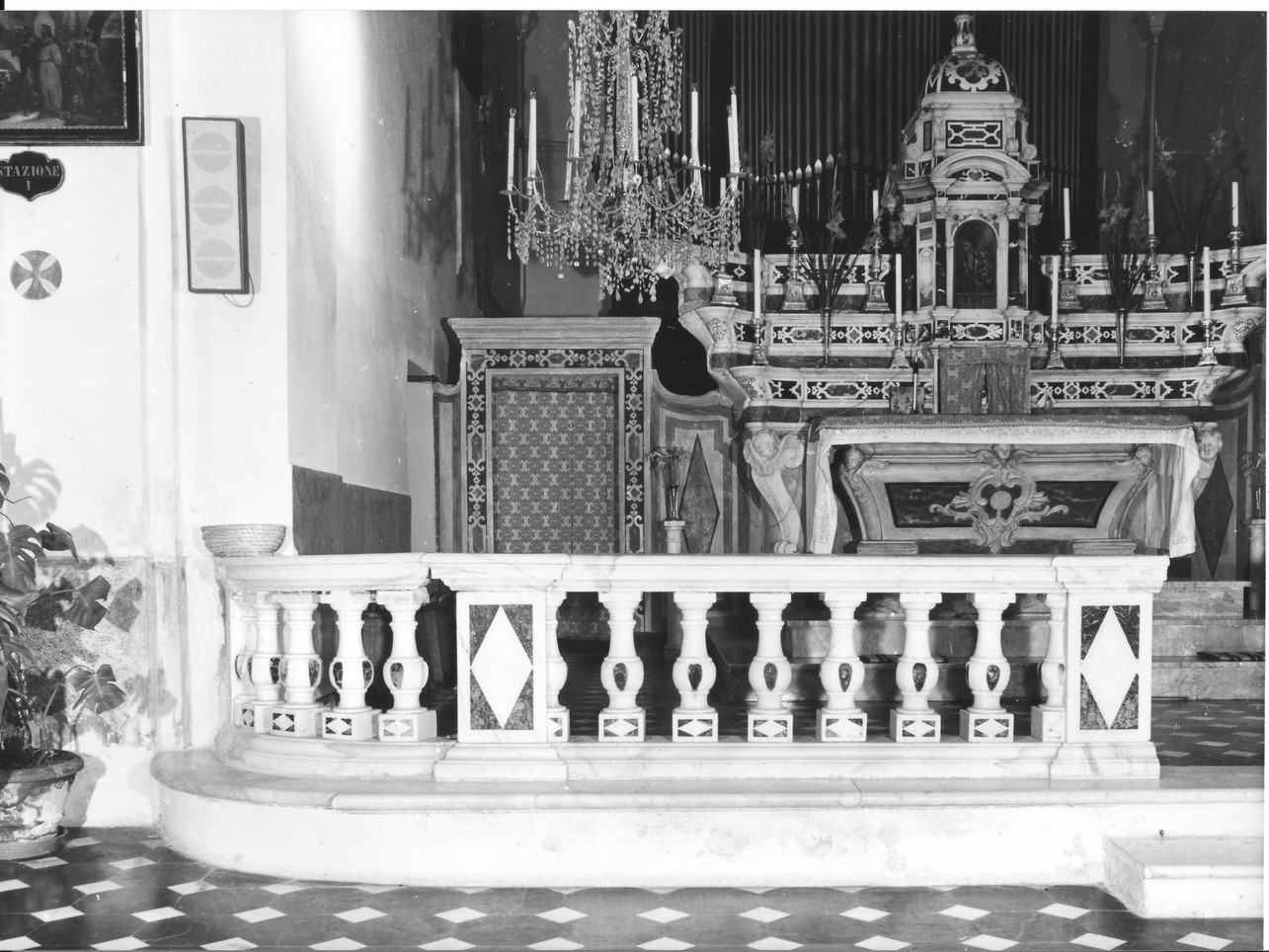 balaustrata di altare, opera isolata - bottega ligure (sec. XIX)