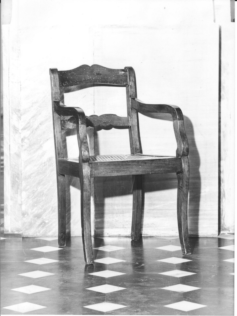 poltroncina, opera isolata - bottega ligure (fine/inizio secc. XIX/ XX)
